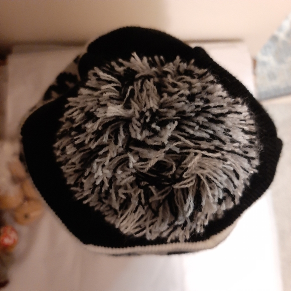 NFL Knit Hat Fleece lined Super Bowl 50 Panthers Patch Gray Black - Picture 6 of 12